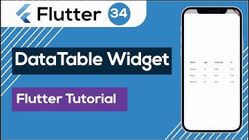 34 DataTable widget in flutter | flutter bangla tutorial