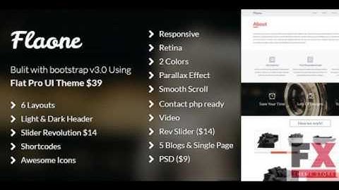 Preview Flaone - Responsive Parallax Flat UI Pro TForest