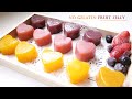 NO GELATIN 100% FRUIT JELLY | Real Fruit Gummy Candies Recipe | Fruit Snack| ASMR