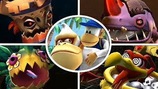 Donkey Kong Country Returns  Playable Super Kongs Vs All Bosses