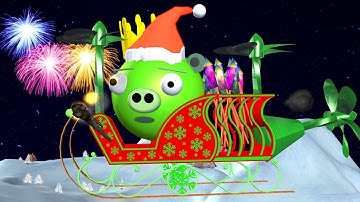 BAD PIGGIES RELOADED: X-MAS & NEW YEAR 2014 ♫ 3D animated  ANGRY BIRDS spoof ☺ FunVideoTV-Style