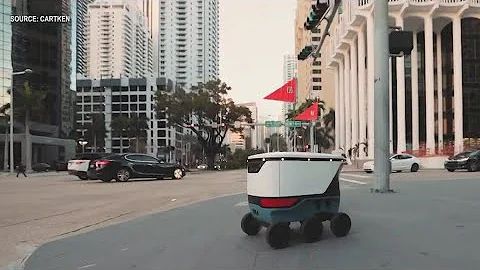 Robot food delivery coming to Florida through Uber Eats partnership with Cartken