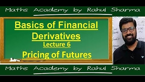||Futures Pricing for Non dividend Paying share || Cost of Carry Model || Lecture 6 || ||MBA||