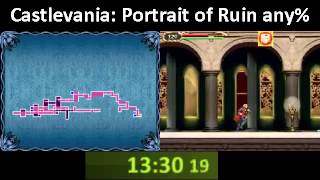 [OBSOLETE] Castlevania: Portrait of Ruin any% RTA in 19:28