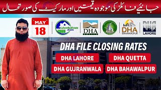 DHA Files Closing Rates: DHA Lahore | DHA Bahawalpur | DHA Gujranwala | DHA Quetta | 18 May, 2024