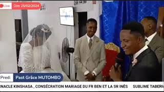 PETITE SŒUR CADETTE DU PAST GRACE MUTOMBO EN LARMES D'AMOUR LORS DE SON MARIAGE LA SR INES & FR BEN