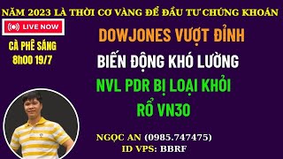 Trước giờ giao dịch : vnindex biến động khó lường downjones vượt đỉnh nvl pdr bị loại khỏi rổ vn30