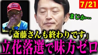 【惨敗】ホランプ立花落選確定!NHK党終了で斎藤知事も詰む【斎藤知事 立花孝志 菅野完 西脇亨輔】