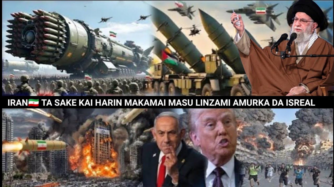 Iranian Attack Iran 🇮🇷 Ta Sake Kai Mummunar Harin Makamai Masu Linzami Kan America da Israel