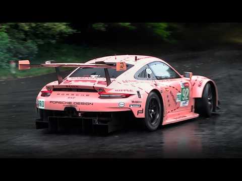 Porsche 991.2 RSR GTE 'Pink Pig': Ultimate Flat-6 Sound, Demo Runs & Burnouts at Goodwood!