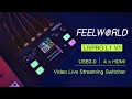 Feelworld LIVEPRO Video Mixer/Switcher, Multi-Format, Live Stream, 4 x HDMI Input video