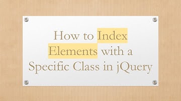 How to Index Elements with a Specific Class in jQuery