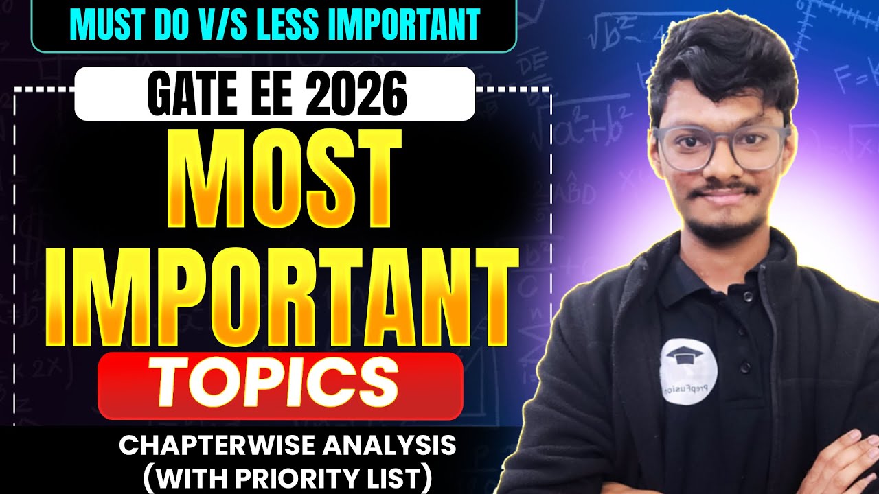 🔥Most Important Topics for GATE EE || PrepFusion - YouTube