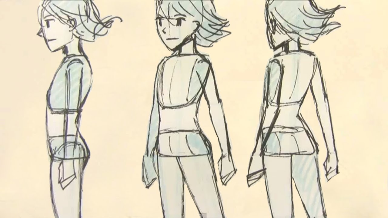 How to Draw Manga: Female Body Proportions-- Different Views - YouTube