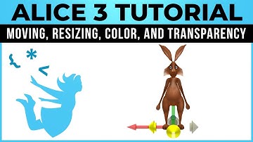 Alice 3 Tutorial - #02 - Moving, Resizing, Changing Color, And Changing Transparency