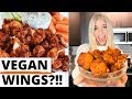 AMAZING Vegan Air Fryer CAULIFLOWER WINGS You MUST Try! | Plant Based + Oil Free & DELICIOUS!!