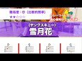 【フル】雪月花/ヤングスキニー-初心者向け簡単ギターコードで弾き語り