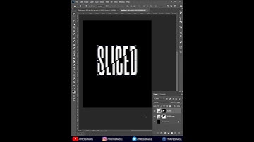 Make Sliced Text Effect in Photoshop | Photoshop Tutorials | Youtube Shorts #shorts #short