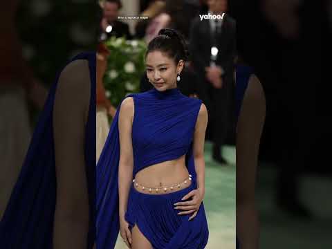 Jennie Kim hits the 2024 Met Gala red carpet | #shorts #yahooaustralia