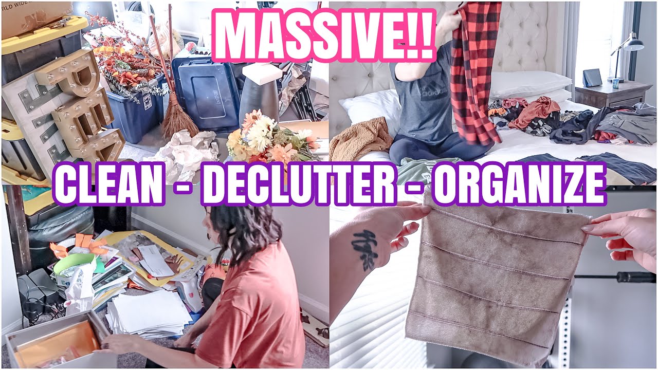 MASSIVE!! CLEAN DECLUTTER AND ORGANIZE | LONG CLEAN WITH ME 2025 - YouTube