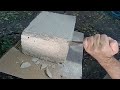 Stone Carving. Time Lapse. Tallado de un bloque de piedra.