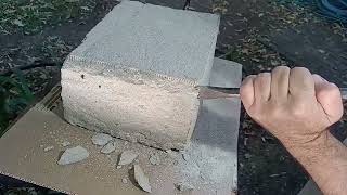 Stone Carving. Time Lapse. Tallado de un bloque de piedra.