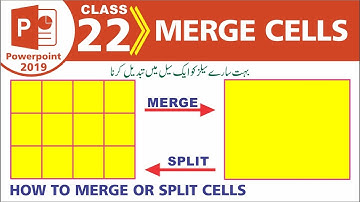 Merge and Split Cells in Powerpoint 2019 | How to Merge Cells | Class-22 | Al Rafay Computers