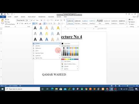 4 Text Effect Text Color Text Font in Ms Word| INFOTECHALL