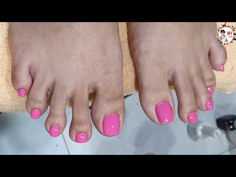 Video Kỹ thuật sơn thường móng chân màu HỒNG, màu của TÌNH... - youtube