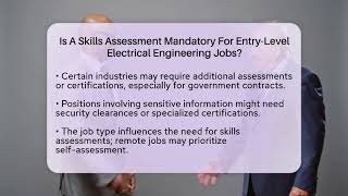 Is A Skills Assessment Mandatory For Entry-Level Electrical Engineering Jobs?