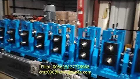 Rotary punching c strut channel roll forming machine working in the United States