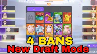 4 BANS Draft Mode in Rank Match In PokemonUnite | Pokemon Unite