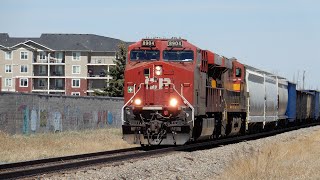 CP 8904 Leads CP Mix Freight Train South through Airdrie AB CP 8904 Leads CP Mix Freight Train South through Airdrie AB