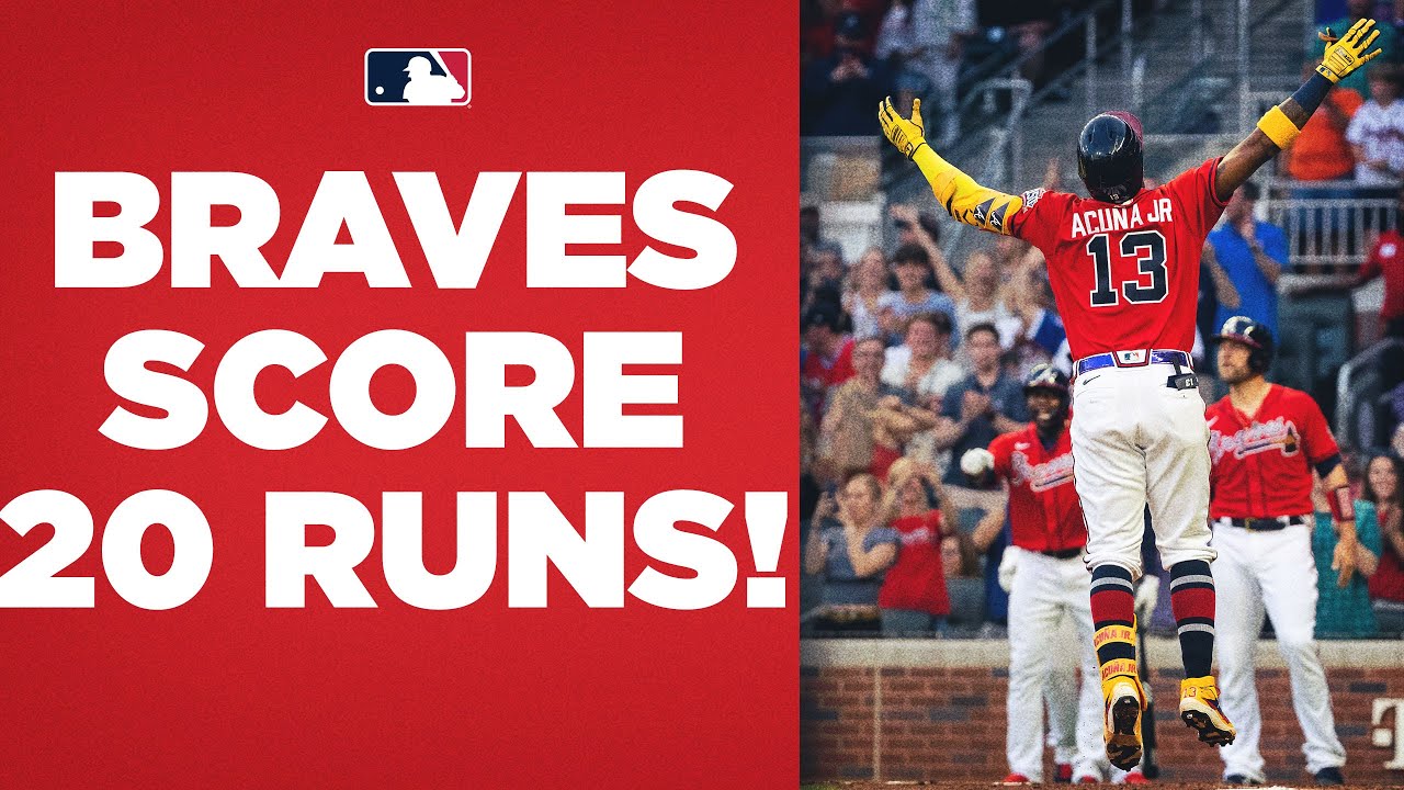 Braves bust out for TWENTY runs! (Highest run total in a game this