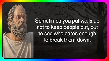 Sometimes you put walls up not to keep people out, but to see who cares enough to break them down.