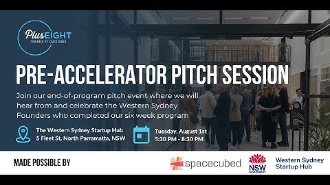 Western Sydney Plus Eight Pre-Accelerator Pitch Night