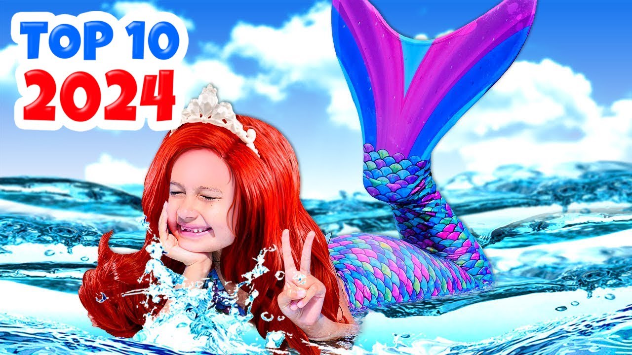 Selin se transformou numa sereia! História infantil. Vlog com irmãos