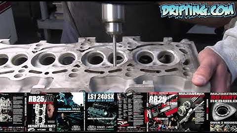 Valve Guide Reaming - 2JZ Engine Rebuild - Full Video on DRIFTING.COM
