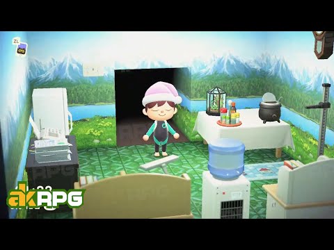 Versatile ACNH Office Room Design - Meadow Vista House Interior Idea for Animal Crossing