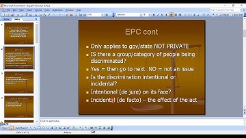 Equal Protection Clause - CA bar exam - Constitutional Law