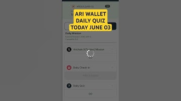 ARI WALLET DAILY QUIZ TODAY JUNE 03#youtubeshorts #crypto #dailyquiz #reels