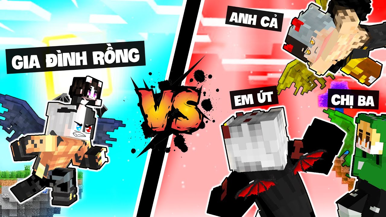 MINECRAFT nhưng là GIA ĐÌNH RỒNG ĐẠI CHIẾN? Siro và Mèo Simmy chạm trán ...