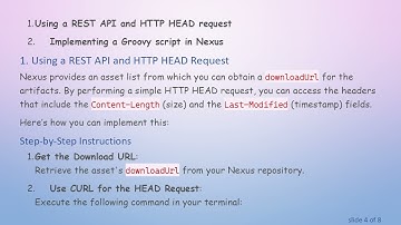How to Get Nexus Artifact Details from REST API or Groovy Script