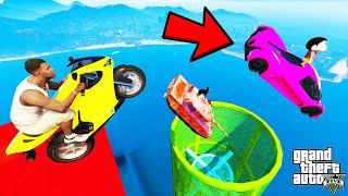 FRANKLIN TRIED IMPOSSIBLE LONGEST TUBE TUNNEL WATER RAMP PARKOUR CHALLENGE GTA 5 | SHINCHAN and CHOP