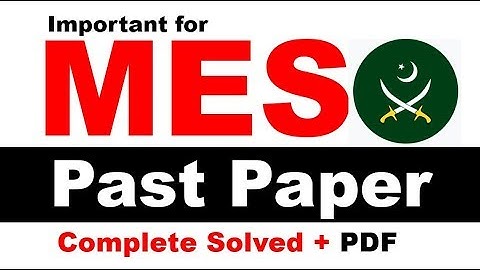 MES Past Papers | Important MCQs for MES Paper | Impotent Question for MES Test Preparation