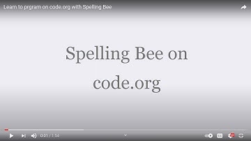 Learn to program on code.org with Spelling Bee