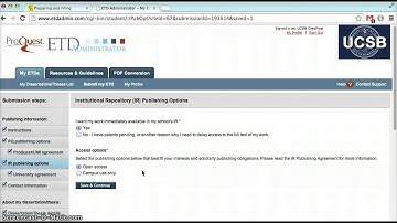 Filing Video: Submitting to Proquest