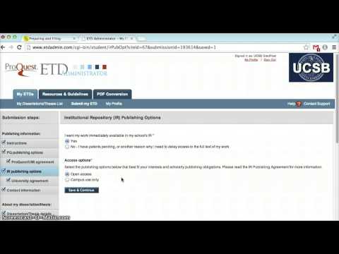 Filing Video: Submitting to Proquest