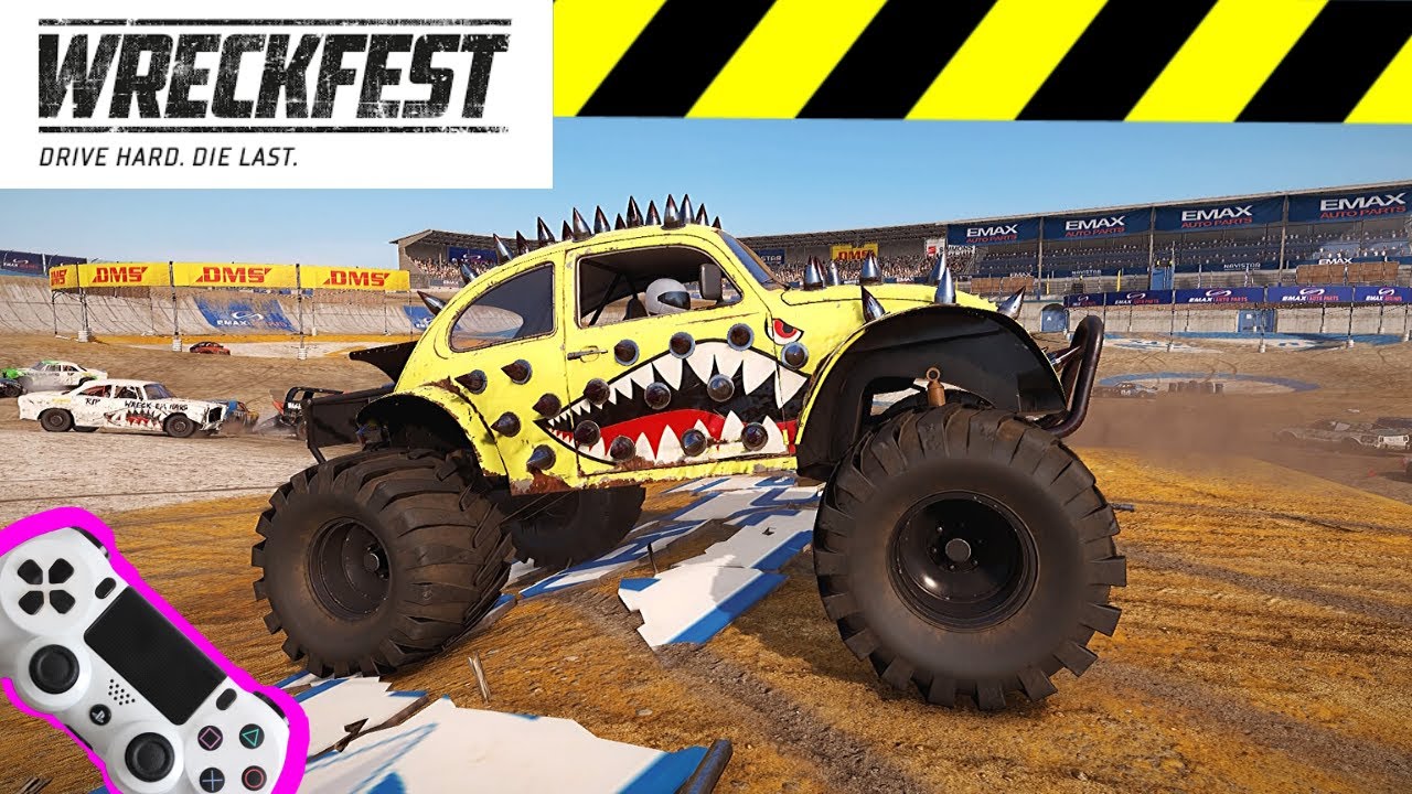 WRECKFEST Video Game Monster Truck Demolition Derby and Race - YouTube