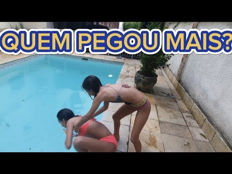 Desafio na PISCINA - Quem pegou mais peça?